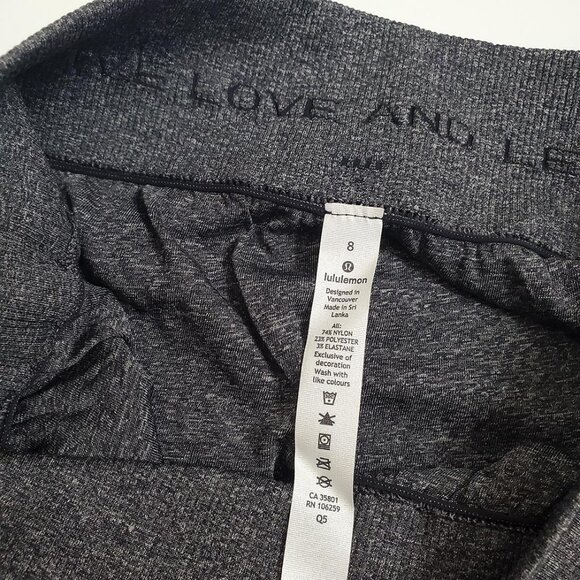 Lululemon Boulevard Bliss Skirt 8 Black White Travel Stretch Ruched Hem … - Picture 8 of 10